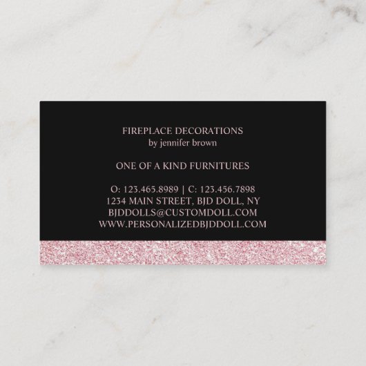 Carte De Visite Cheminée vintage (Dos)