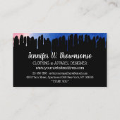 Carte De Visite Chemise bleu rose Drit Vêtements magasin (Dos)