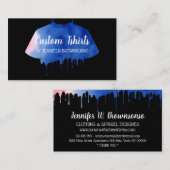 Carte De Visite Chemise bleu rose Drit Vêtements magasin (Devant / Derrière)