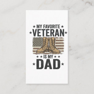 Carte De Visite Chemise de bottes de combat patriotique pour papa 