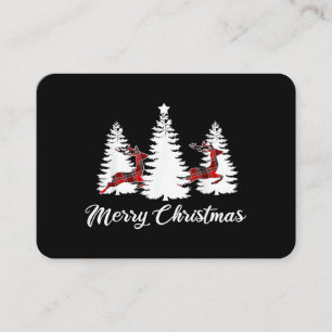 Carte De Visite Chemise de Noël pour femmes plaid de Buffalo rénne