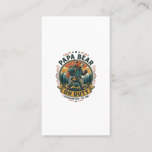 Carte De Visite Chemise de papa ours en service pour la fête des p