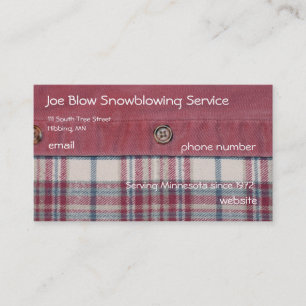 Carte De Visite Chemise Plaid