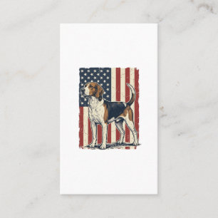 Carte De Visite Chemise vectorielle vintage Hound Dog drapeau patr