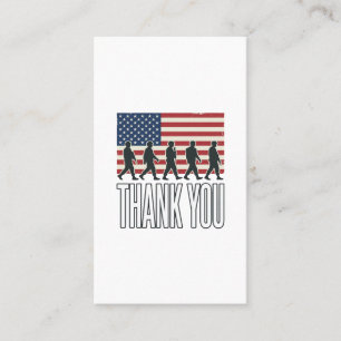 Carte De Visite Chemise vintage silhouette de drapeau militaire Me