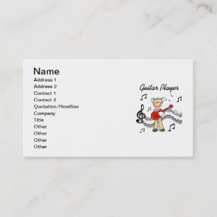Carte De Visite Chemises et Cadeaux pour Fille à la Guitare en Bât