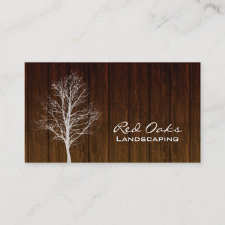 Carte De Visite Chêne blanc de aménagement d'arbre en bois du