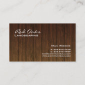 Carte De Visite Chêne blanc de aménagement d'arbre en bois du (Dos)