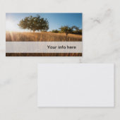 Carte De Visite Chêne dans le pré d'or ensoleillé (Devant / Derrière)