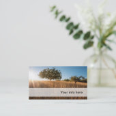 Carte De Visite Chêne dans le pré d'or ensoleillé (Debout devant)