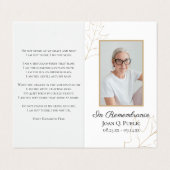 Carte De Visite Chêne d'automne Service funéraire Feuille (Extérieur déplié)