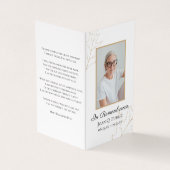 Carte De Visite Chêne d'automne Service funéraire Feuille (Extérieur)