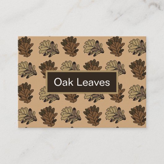 Carte De Visite Chêne Feuille Automne Nature (Devant)