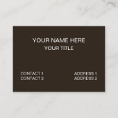 Carte De Visite Chêne Feuille Automne Nature (Dos)