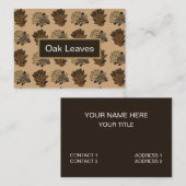 Carte De Visite Chêne Feuille Automne Nature (Devant / Derrière)