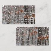 Carte De Visite Chênes couverts de neige hiver Photographie de la  (Devant / Derrière)