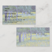 Carte De Visite Chênes de forêts de gisements de fleurs (Devant / Derrière)