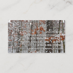 Carte De Visite Chênes recouverts de neige Photographie de nature