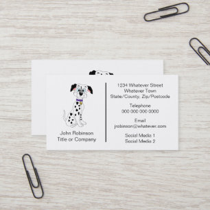 Carte De Visite Chenil de pension pour chiens design Dalmatien