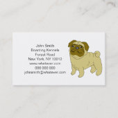 Carte De Visite Chenil de pension pour chiens Pug (Devant)