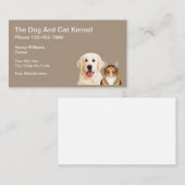 Carte De Visite Chenil simple d'animal familier (Devant / Derrière)