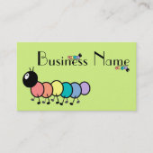 Carte De Visite Chenilles mignonnes de bande dessinée (arrière - (Devant)