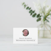 Carte De Visite Chenils avec photo du titulaire (Debout devant)