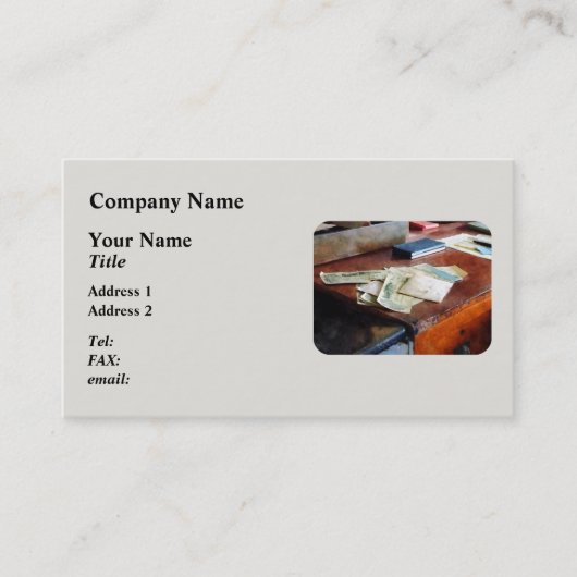 Carte De Visite Chèques Bancaires Datés 1923 (Devant)