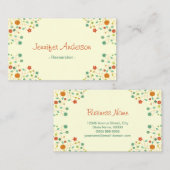 Carte De Visite Chercheur - Chic Nature Style (Devant / Derrière)