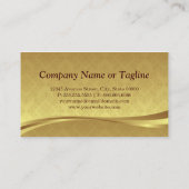 Carte De Visite Chercheur - Elegant Gold Damask (Dos)