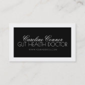 Carte De Visite Chercheur en microbiote Noir Blanc Gras (Devant)