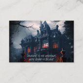 Carte De Visite Chercheur paranormal Déplaisant Hauné Mansion (Dos)