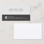 Carte De Visite Chercheur privé Compétences en texture de papier n (Devant / Derrière)