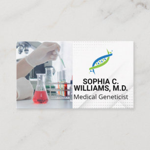 Carte De Visite Chercheurs travaillant dans un laboratoire de test