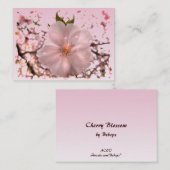 Carte De Visite Cherry Blossom ATC (Devant / Derrière)