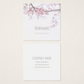 CARTE DE VISITE : "CHERRY BLOSSOM" : NATUREL (Devant & derrière)