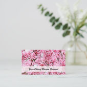 Carte De Visite Cherry Blossom rose Floral Art (Debout devant)