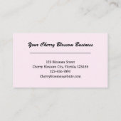 Carte De Visite Cherry Blossom rose Floral Art (Dos)