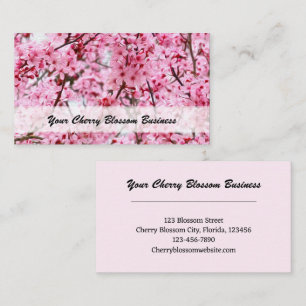 Carte De Visite Cherry Blossom rose Floral Art