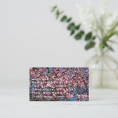 Carte De Visite Cherry Blossoms et Blue Sky Spring Floral (Debout devant)