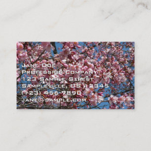 Carte De Visite Cherry Blossoms et Blue Sky Spring Floral