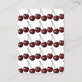 Carte De Visite Cherry Design Berry First Birthday Handout Billets (Dos)