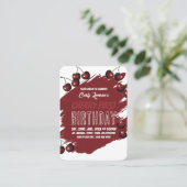 Carte De Visite Cherry Design Berry First Birthday Handout Billets (Debout devant)