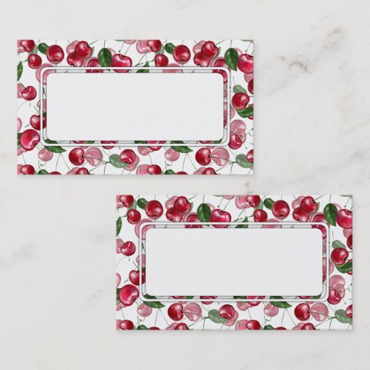Carte De Visite Cherry Fruit pattern (Devant / Derrière)