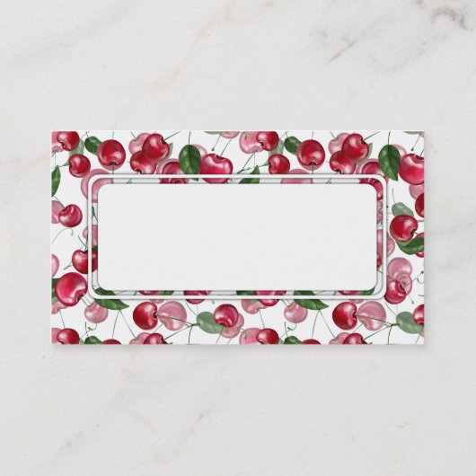 Carte De Visite Cherry Fruit pattern (Dos)