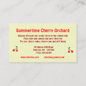 Carte De Visite Cherry Orchard (Dos)