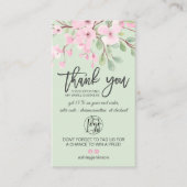 Carte De Visite Cherry sakura logo floral rose commander merci (Devant)