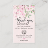 Carte De Visite Cherry sakura logo floral rose commander merci (Devant)