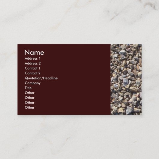 Carte De Visite Chert de gravier (Devant)