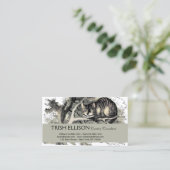 Carte De Visite Cheshire Chat Alice Wonderland Classic (Debout devant)